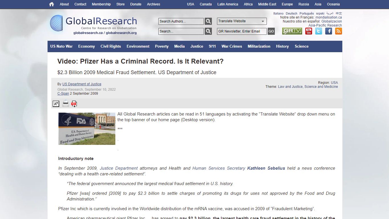 Video: Pfizer Has a Criminal Record. Is It Relevant? - Global ...